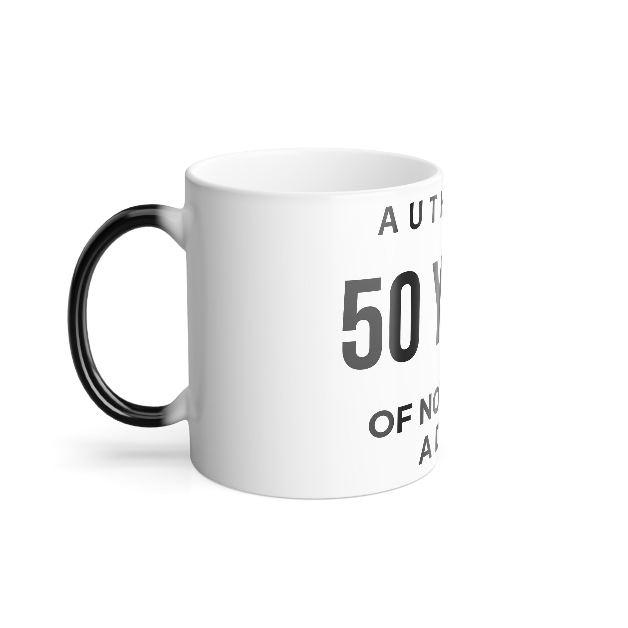 50 Years of Not Giving a Damn Color-Changing Mug — Funny 11oz Birthday Gift